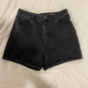ASOS Black Denim Mom Shorts